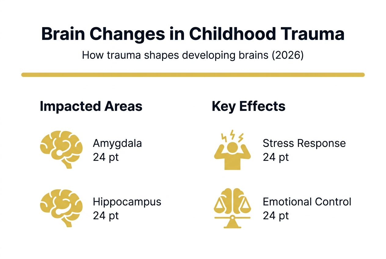 Infographic of trauma’s brain effects in children