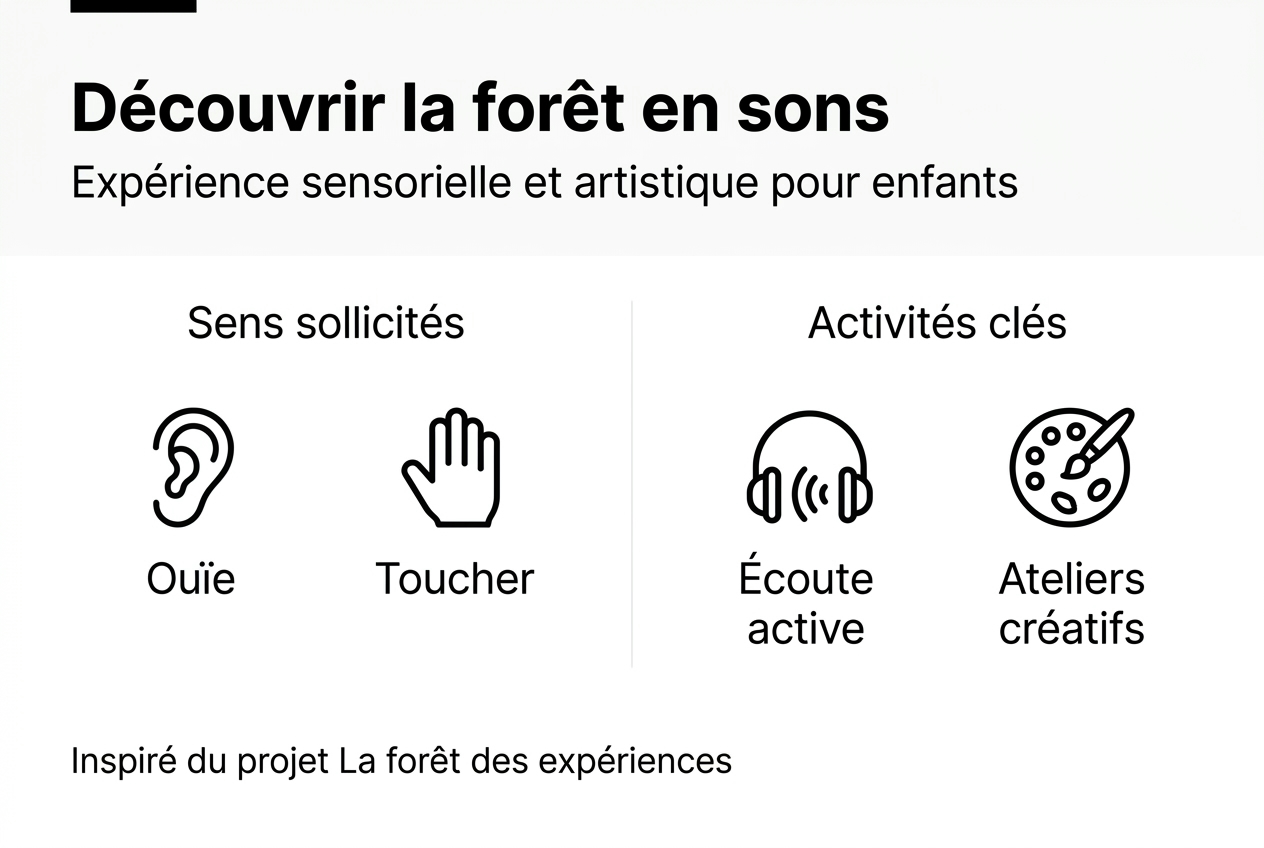 Infographie : Plongée sensorielle en forêt pour les enfants