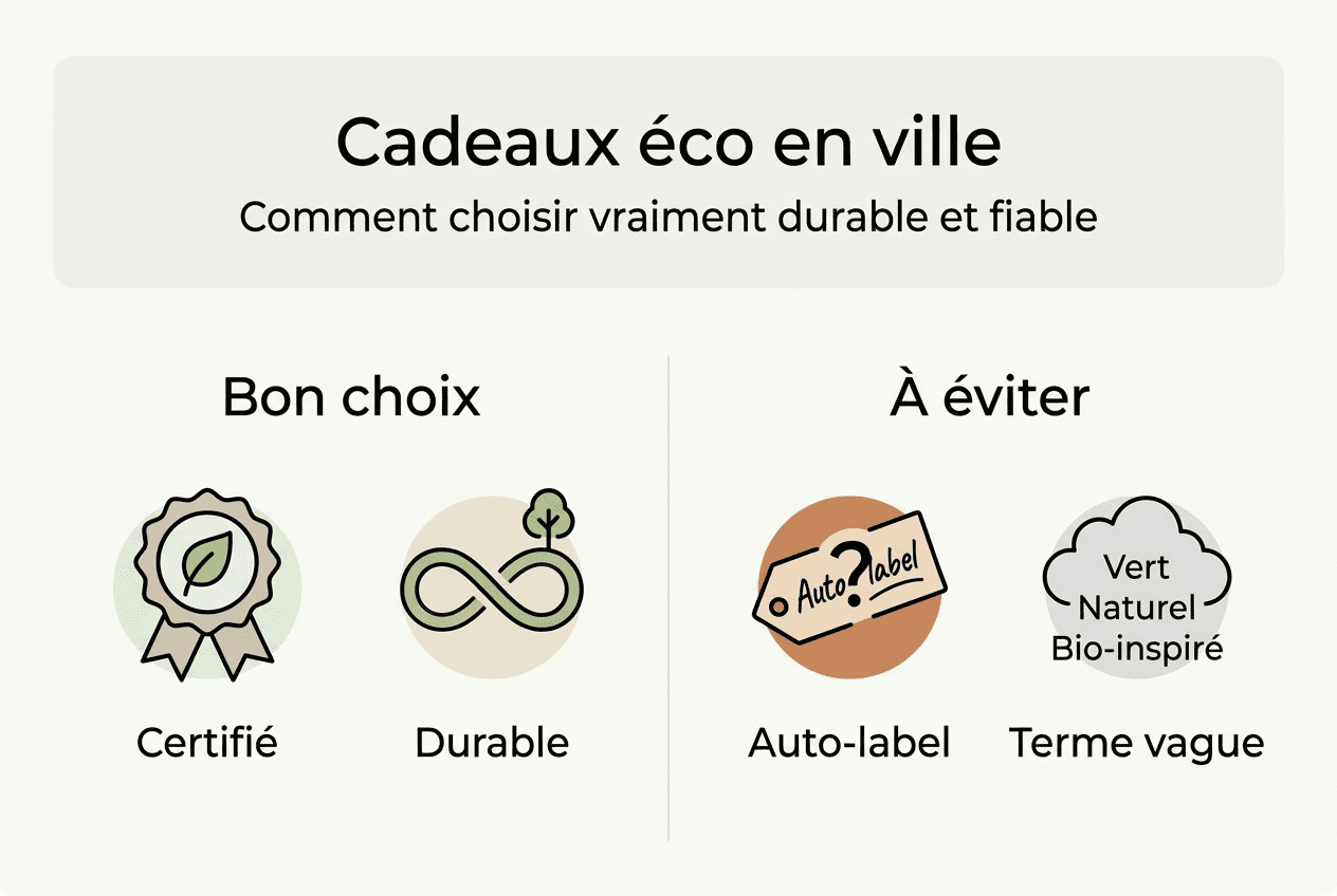 Infographie : comment choisir un cadeau éco-responsable en ville ?