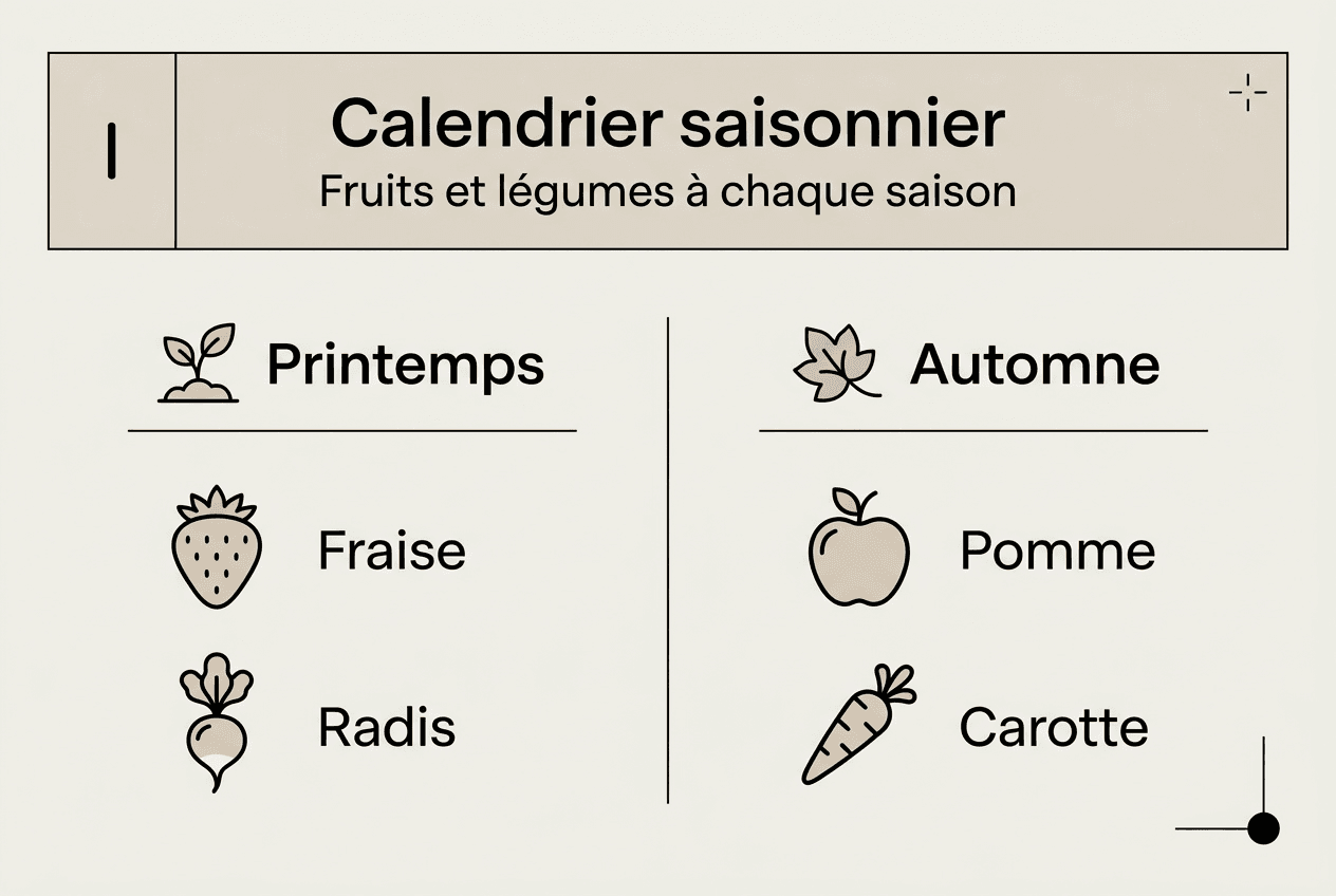 Calendrier visuel des fruits et légumes de saison