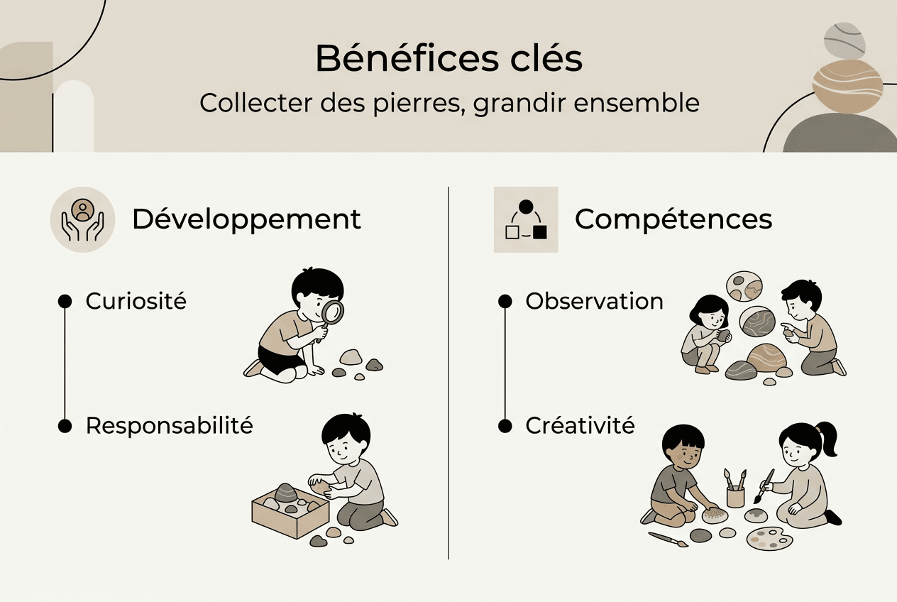 Infographie : Pourquoi la collecte de pierres est bénéfique pour les enfants