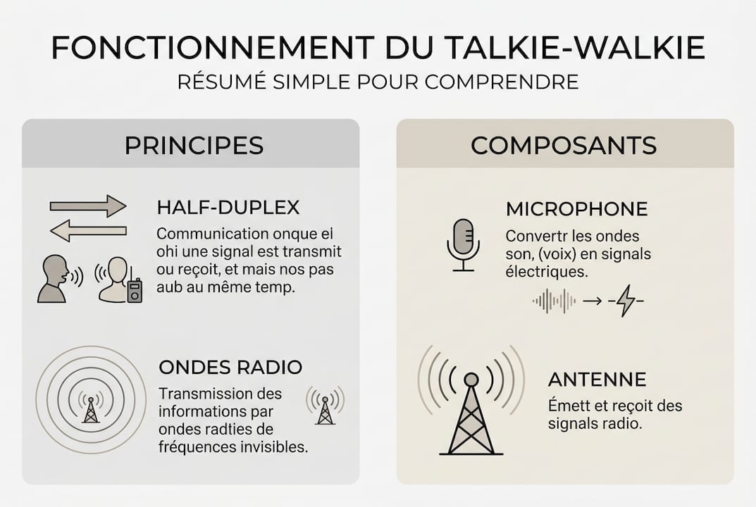Infographie : comment fonctionne un talkie-walkie en toute simplicité