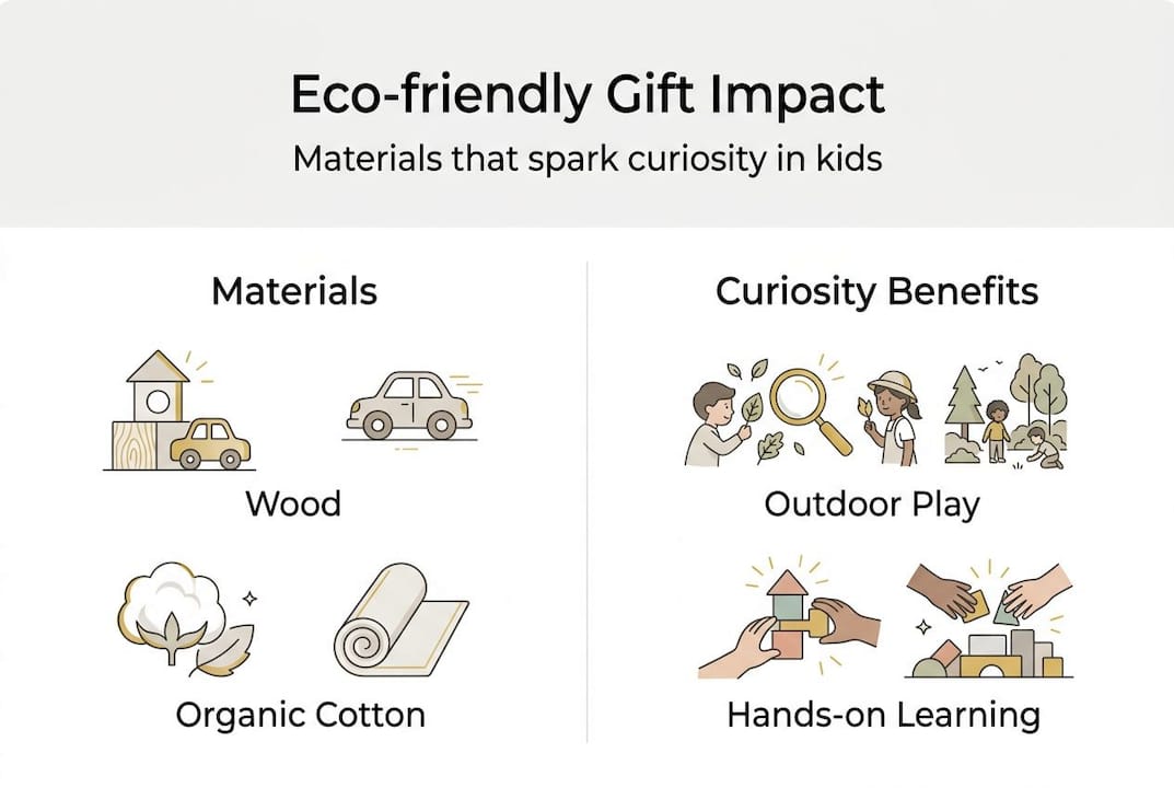 Infographic about eco-friendly materials and curiosity