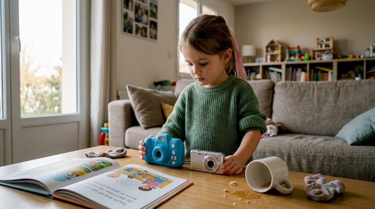Une petite fille en quête de son tout premier appareil photo