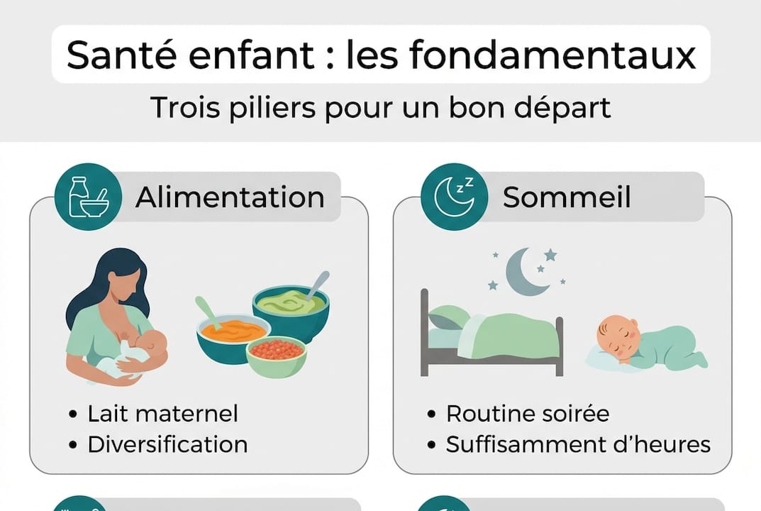 Infographie : les bonnes habitudes alimentaires et leur impact sur le sommeil des enfants