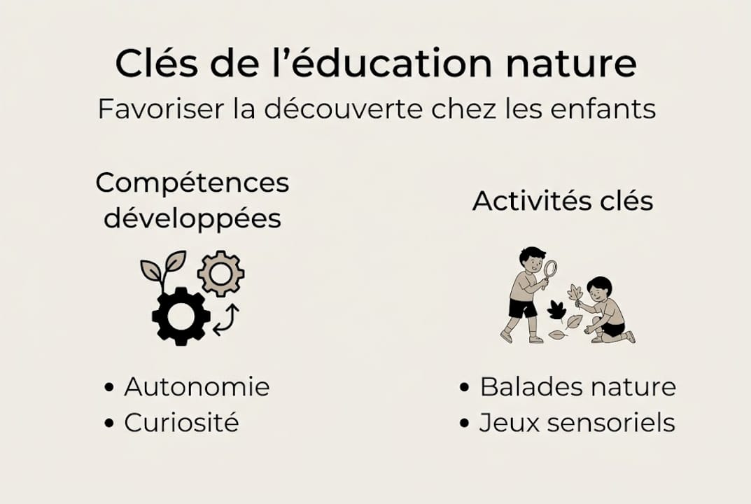 Visuel sur les grands principes de l’éducation en pleine nature
