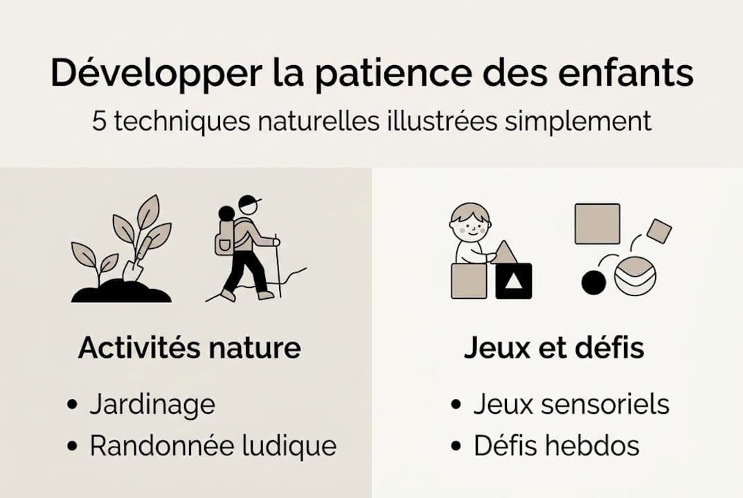 Infographie : astuces naturelles pour cultiver la patience