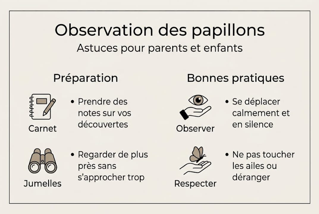 Découvrez en famille le monde fascinant des papillons grâce à notre infographie dédiée à leur observation !