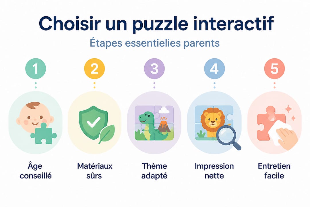 Infographie : les étapes clés pour bien choisir un puzzle interactif pour votre enfant