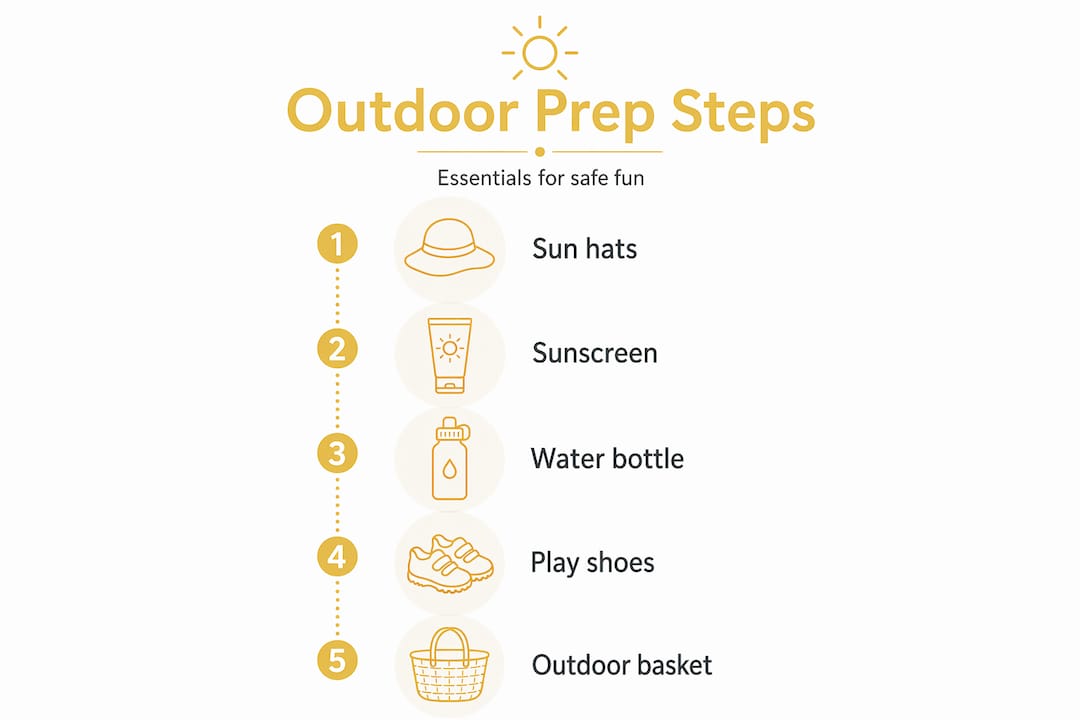 Infographic listing outdoor play essentials