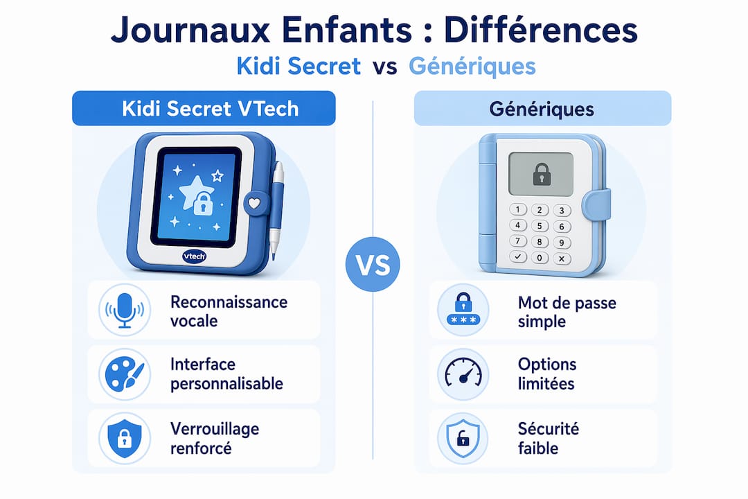 Infographie : Kidi Secret face aux autres journaux intimes