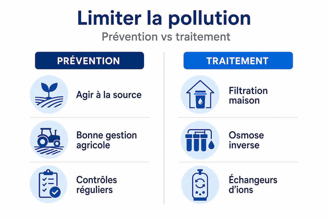 Infographie : comment prévenir et traiter la pollution de l’eau