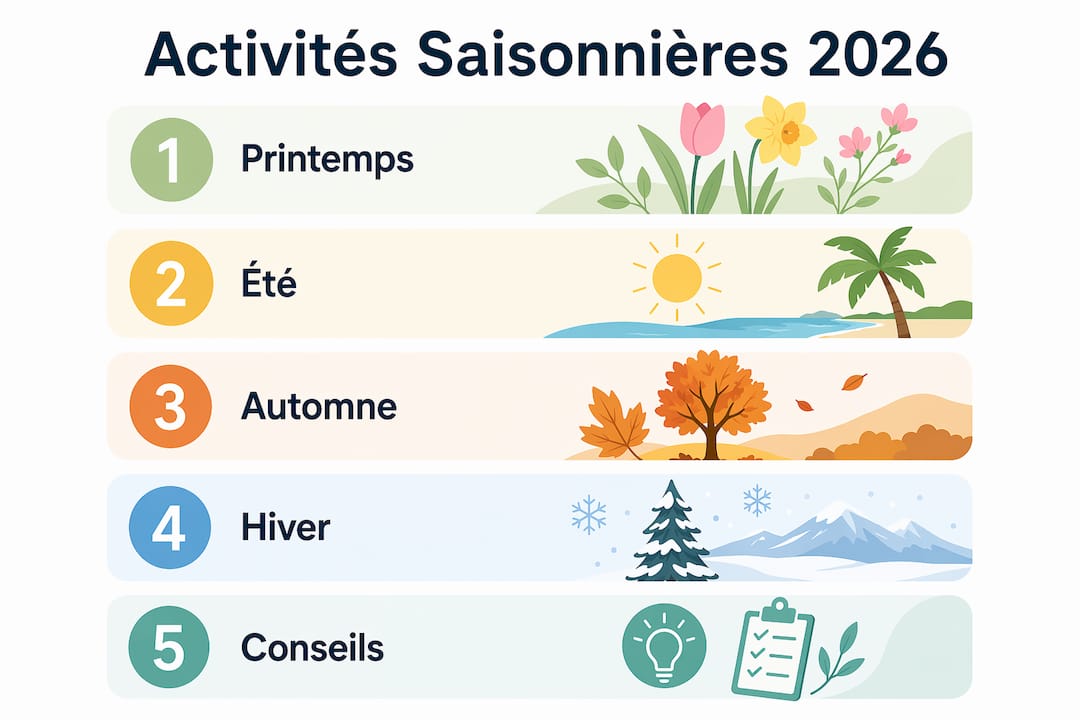 Visuel explicatif pour organiser vos activités selon les saisons