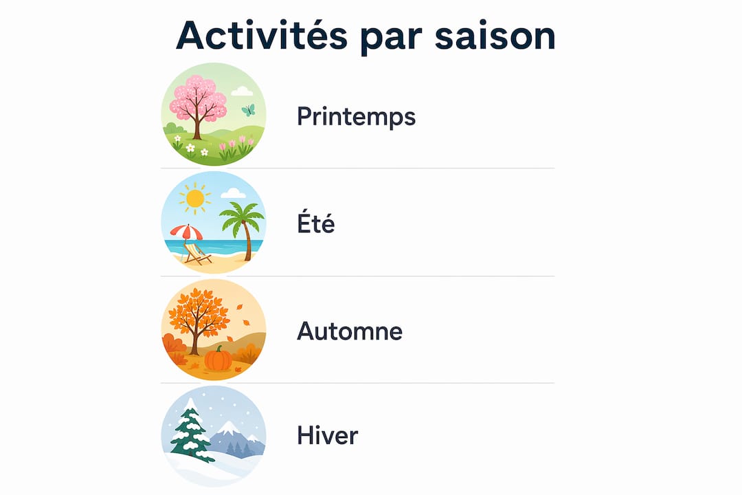 Panorama des activités éducatives au fil des saisons