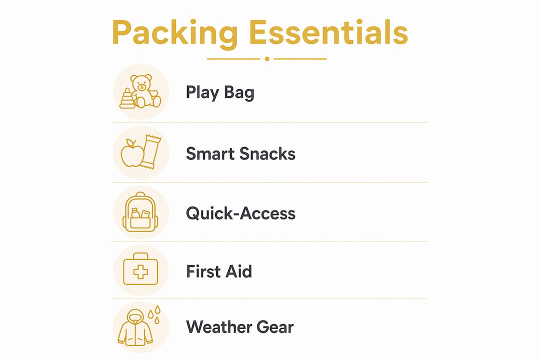 Infographic outlining packing tips for family nature trips