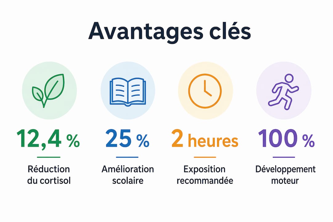 Découvrez en images tous les bienfaits que la forêt apporte aux enfants : développement de l’imagination, éveil des sens, connexion à la nature ou encore renforcement de la confiance en soi. Cette infographie met en lumière pourquoi les sorties en pleine nature sont essentielles pour leur épanouissement.