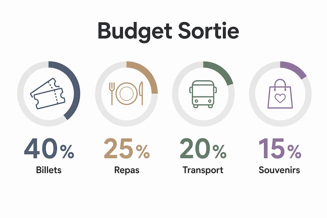 Infographie : aperçu complet du budget pour une journée en famille au parc