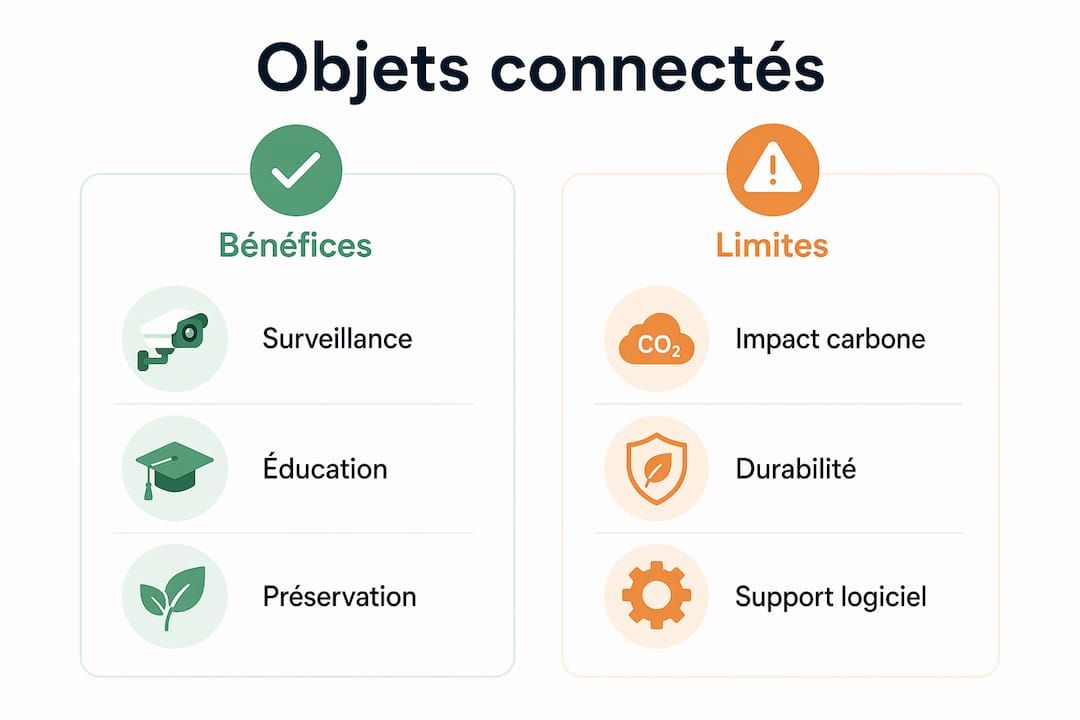 Infographie : les atouts et les limites des objets connectés dédiés à la nature
