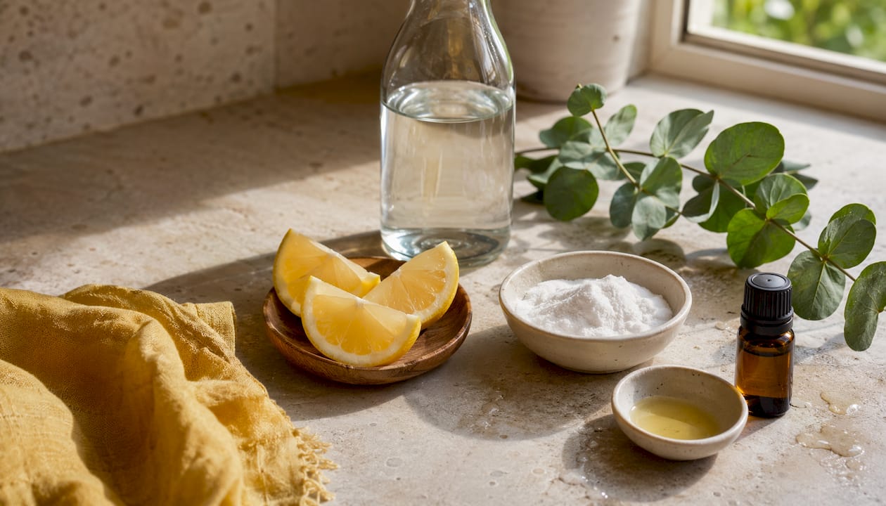 Natural ingredients for toilet cleaning