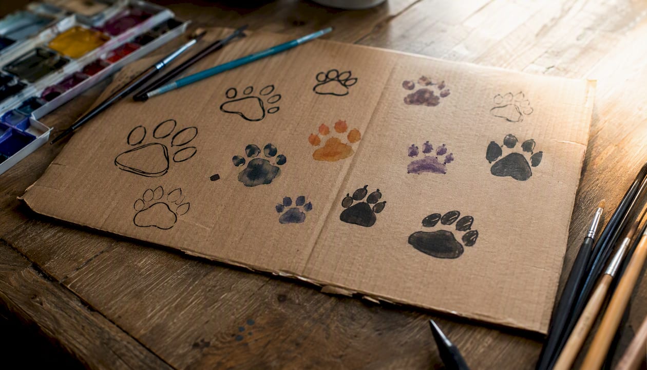 Découvrez une sélection de traces de pattes illustrées dans des styles graphiques variés.