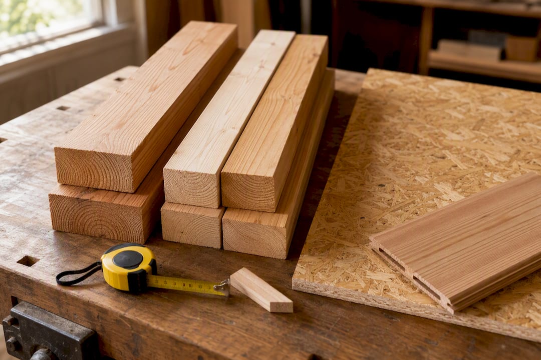Planches et panneaux pour cabanon