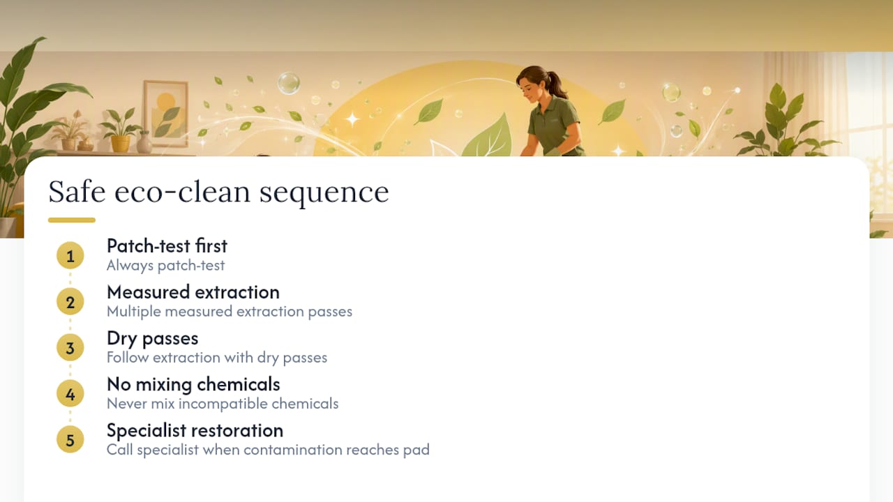 Safe carpet cleaning steps and precautions