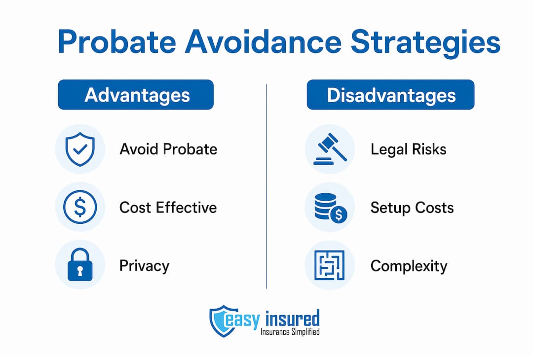 Infographic comparing probate avoidance strategies