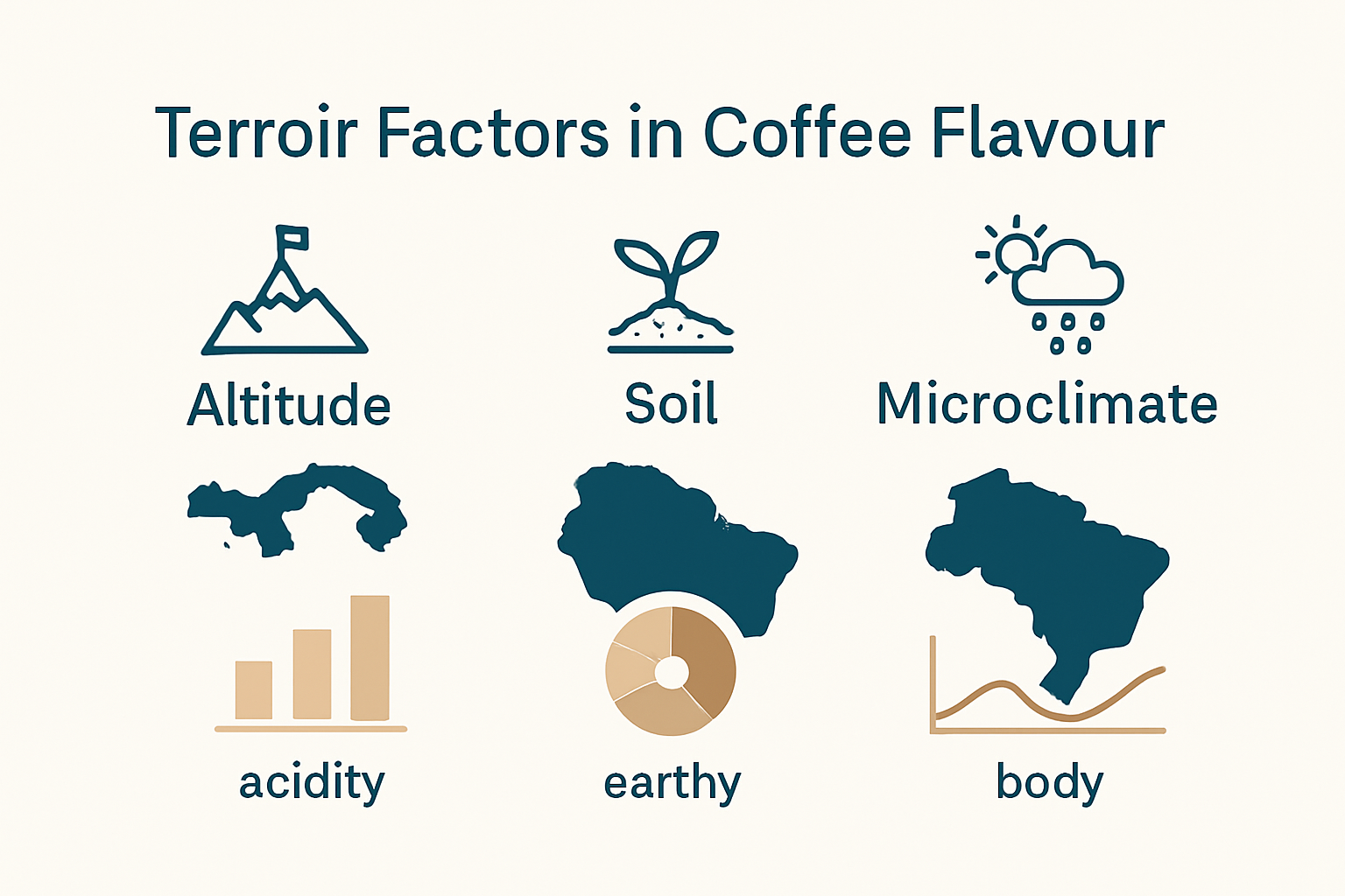 Infographic showing terroir factors in single origin coffee