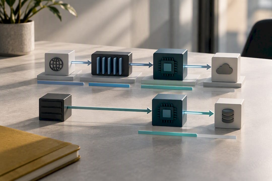 Illustration of three AI latency stages