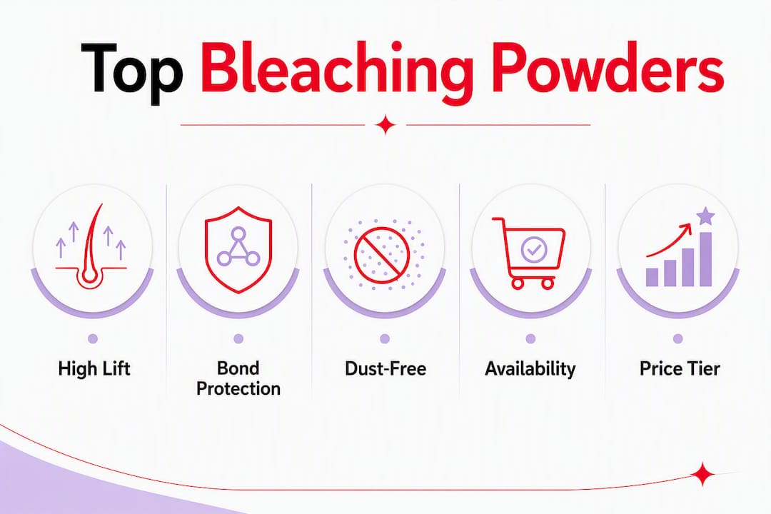 Infographic showing key bleaching powder features