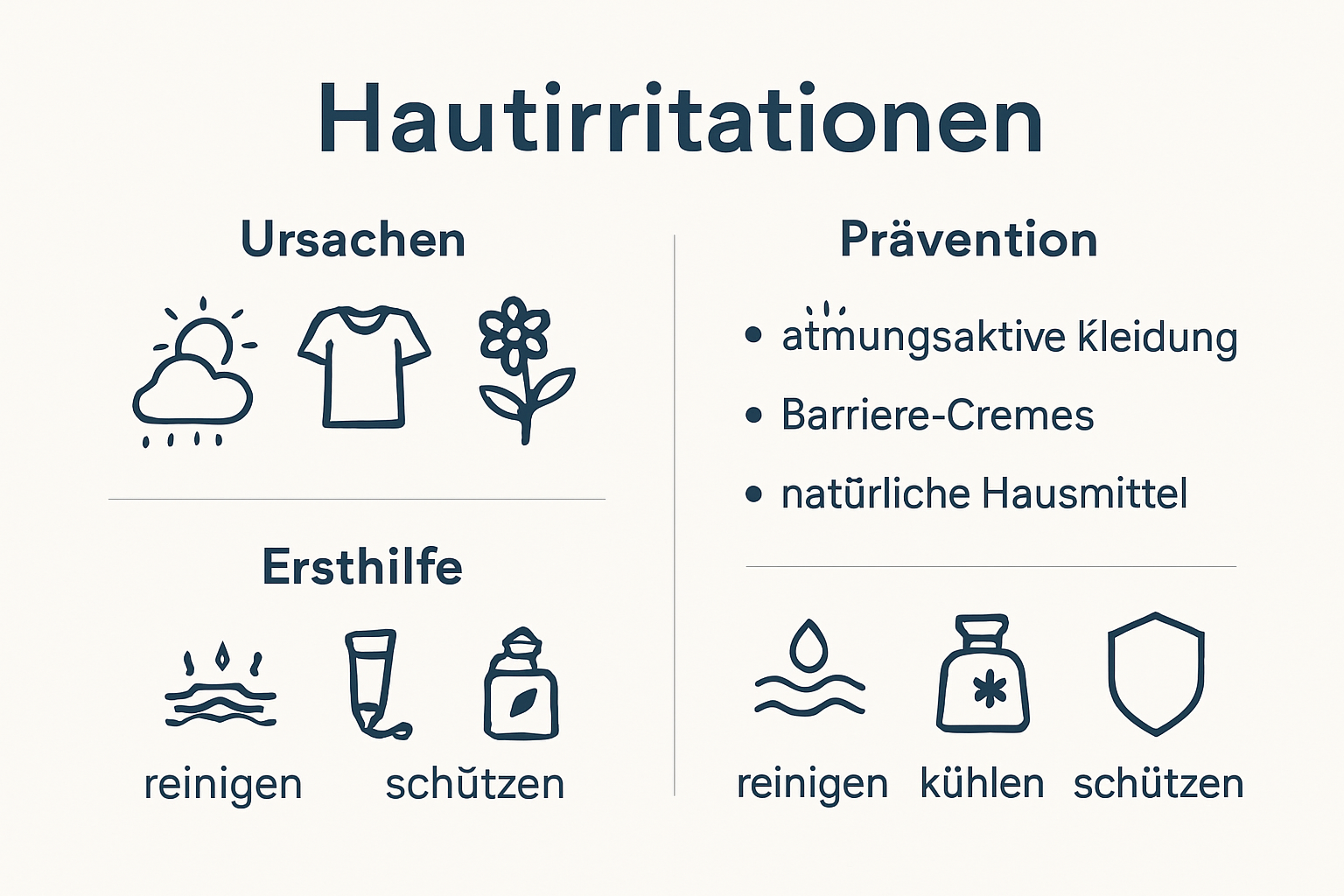 Infografik zu Ursachen und Vorbeugung von Hautirritationen im Sport