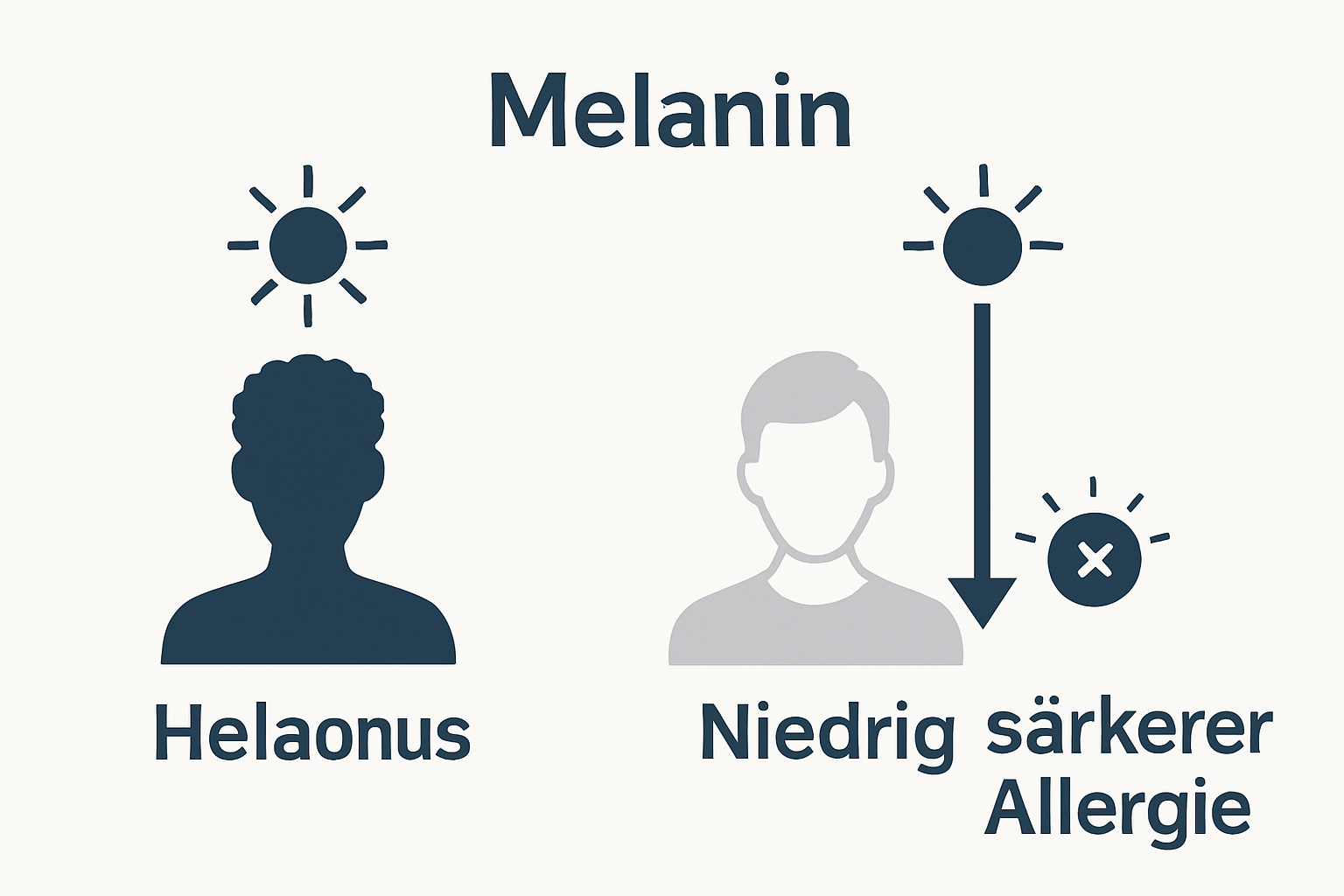 Comparison of sun allergy risk for fair-skinned and dark-skinned individuals