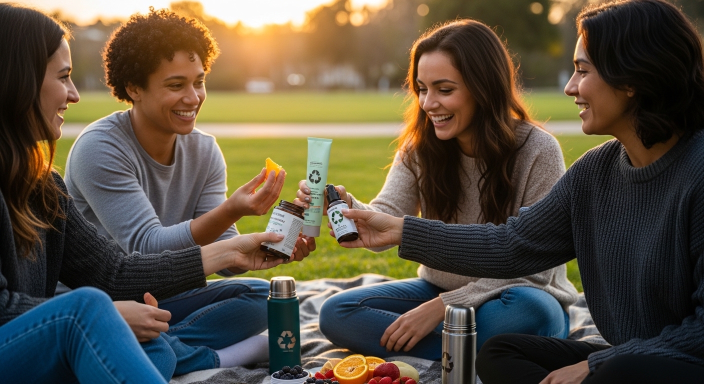 vegan hautpflege gemeinsam picnic