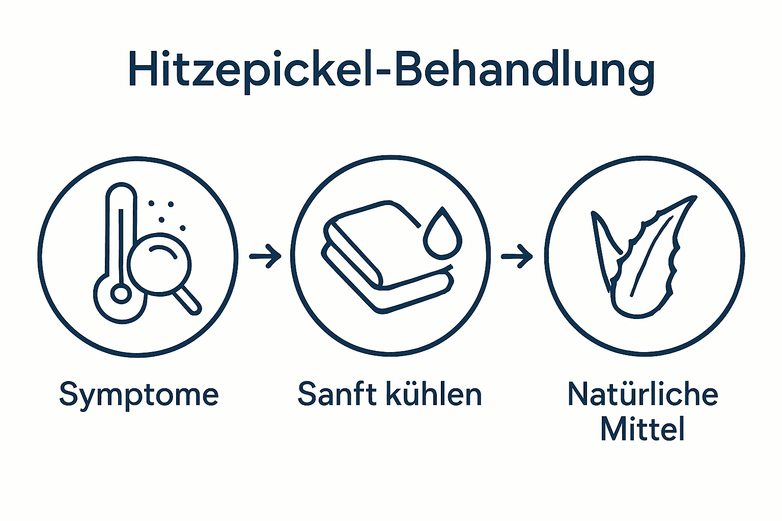 Step-by-step Hitzepickel treatment visual