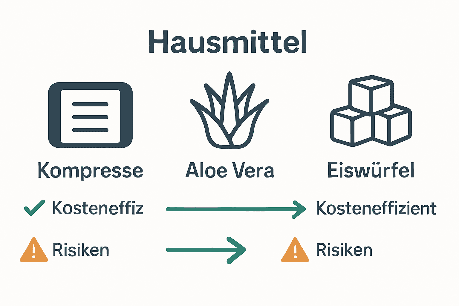 Infografik: Vergleich natürliche Hautkühlmethoden und Risiken