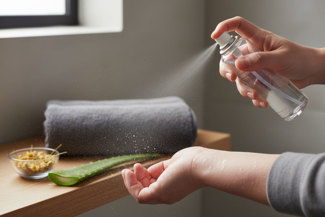 Anwendung Kühlspray Haut