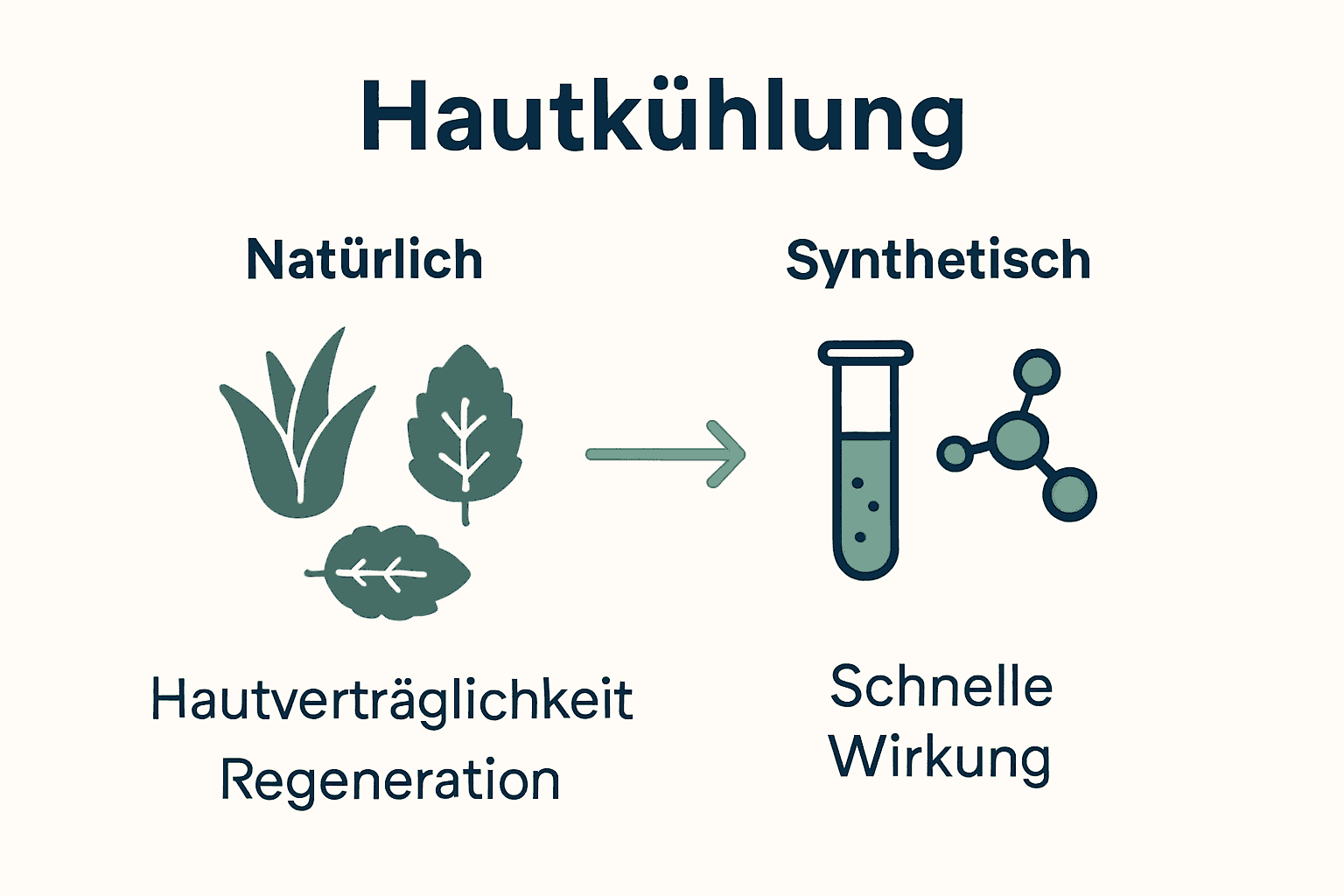 Infografik: Vergleich von natürlicher und synthetischer Kühlung
