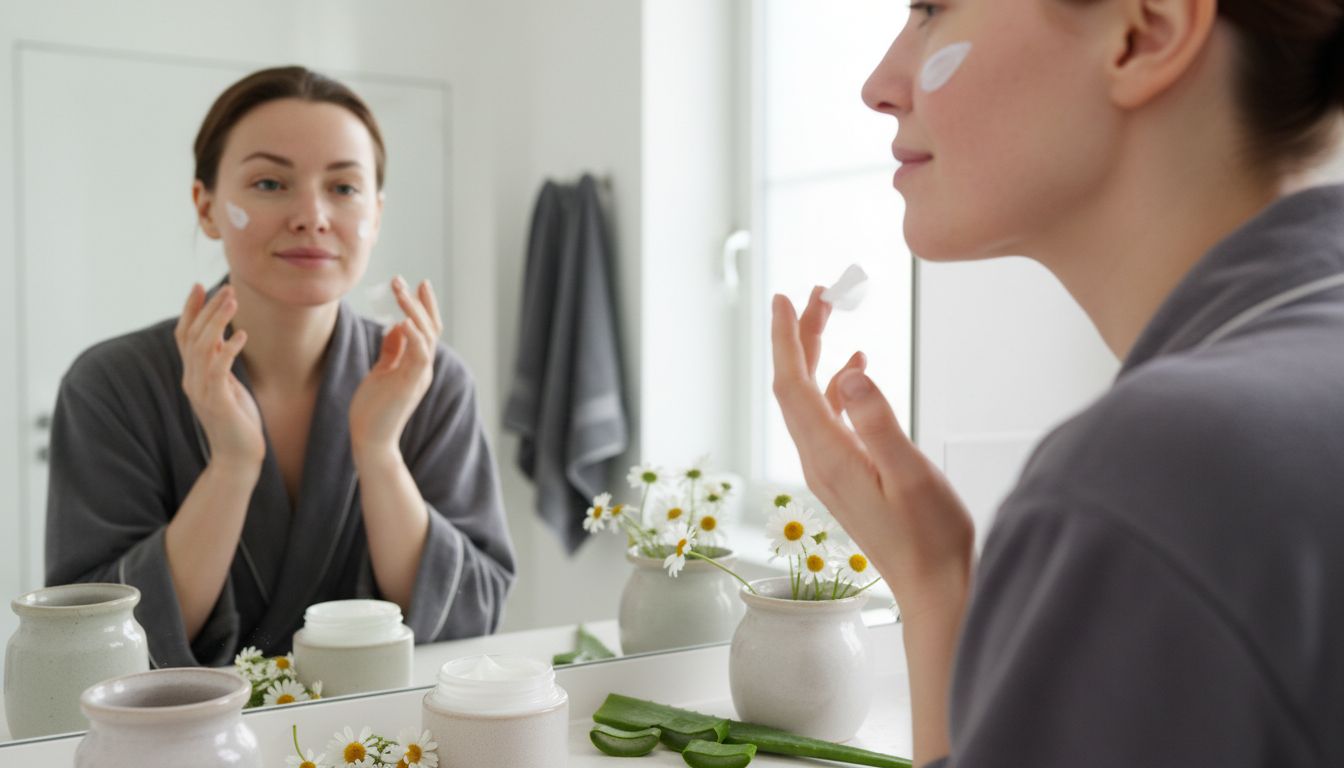 Gesichtscreme Anwendung sensitiv