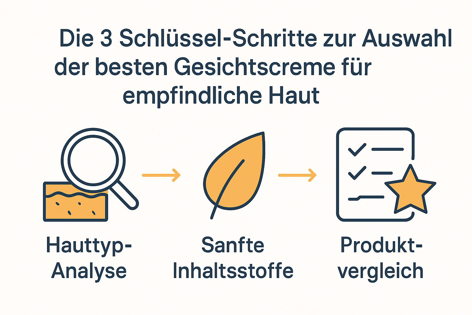 Infografik: Schritt-für-Schritt-Auswahl Gesichtscreme für empfindliche Haut