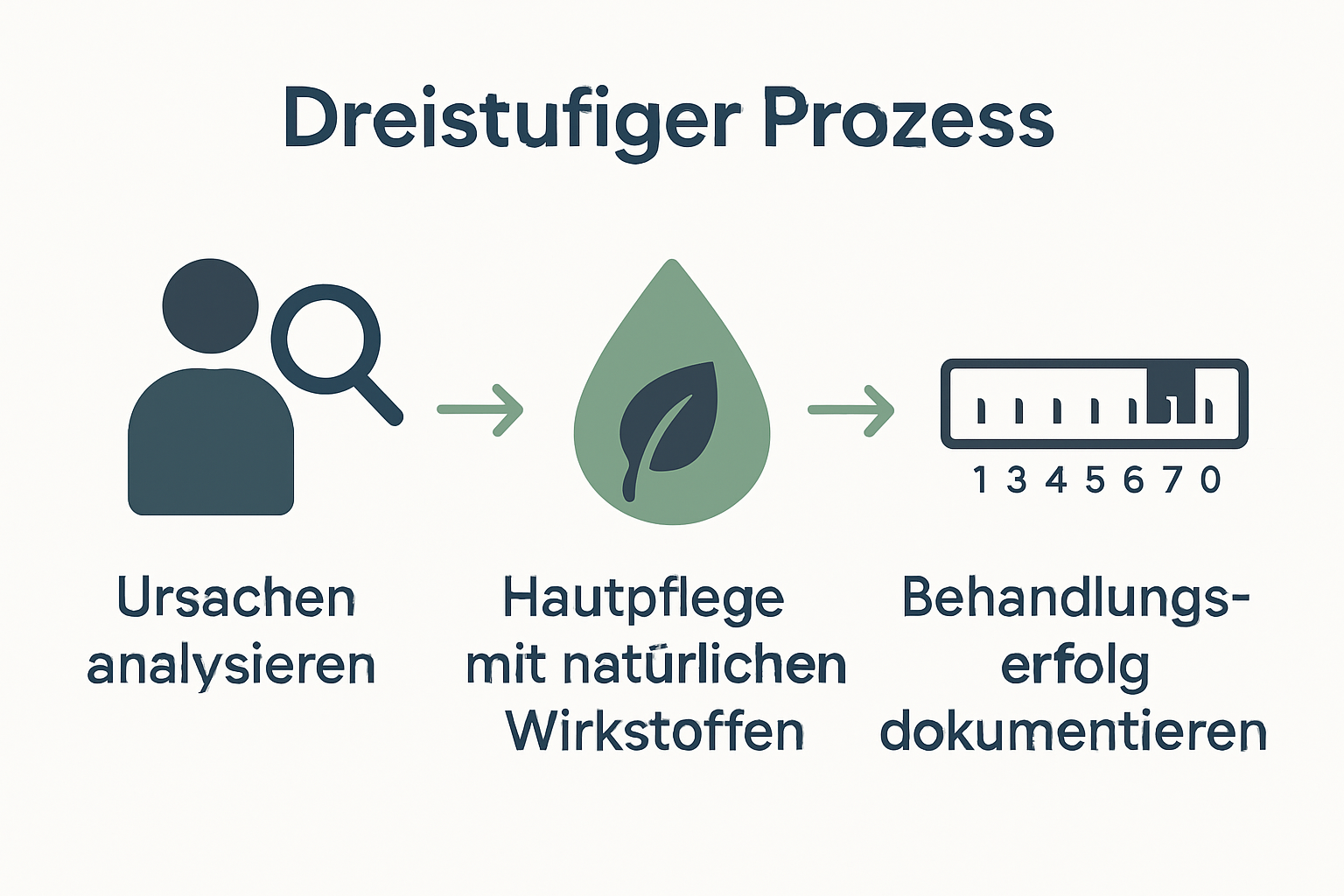 Infografik zeigt Schritte zur Soforthilfe bei juckender Haut