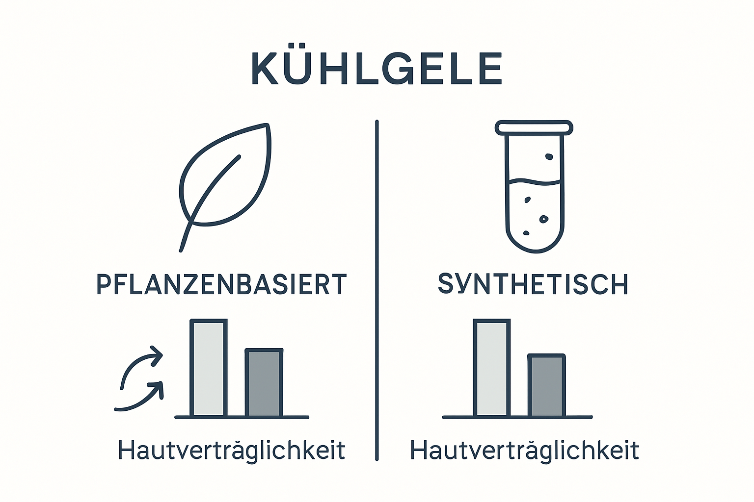 Infografik: Pflanzliches Gel im Vergleich zu synthetischem Gel – ein Überblick