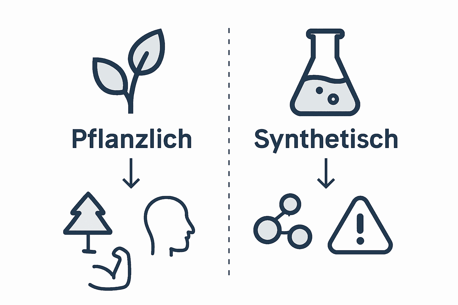 Infografik: Pflanzenbasierte vs. synthetische Kühlmittel im Vergleich