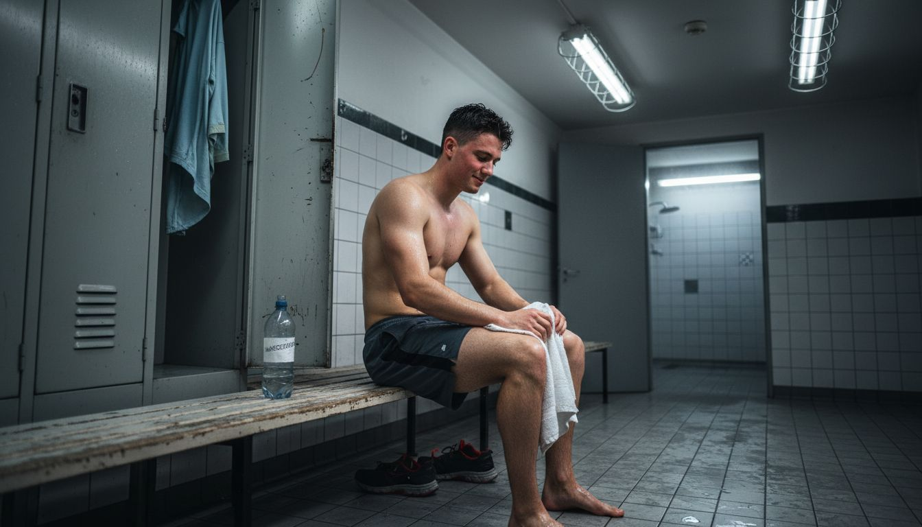 Sportler nach dem erfrischenden Kältereiz-Ritual