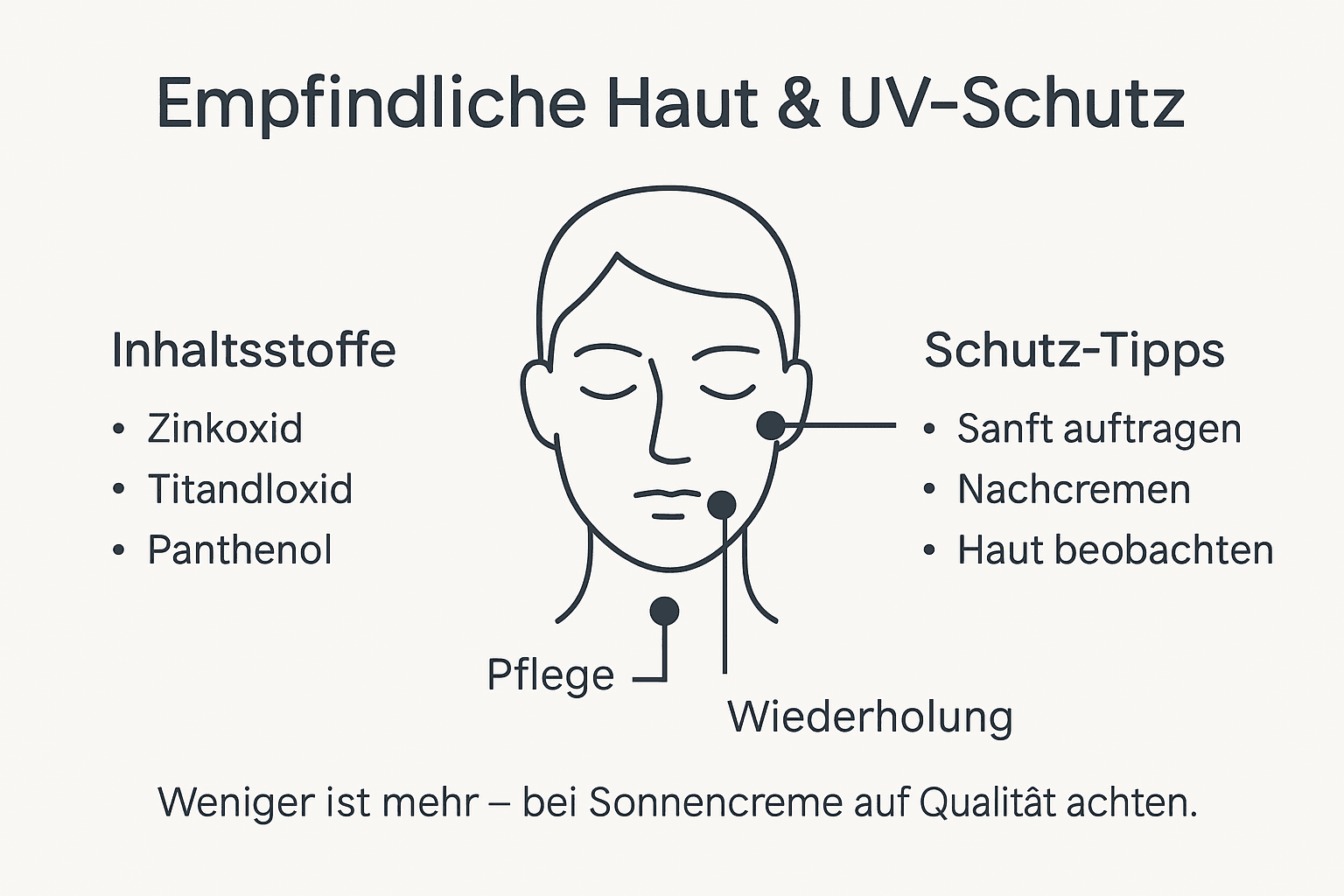 Infografik: Worauf es bei Sonnencreme für sensible Haut ankommt
