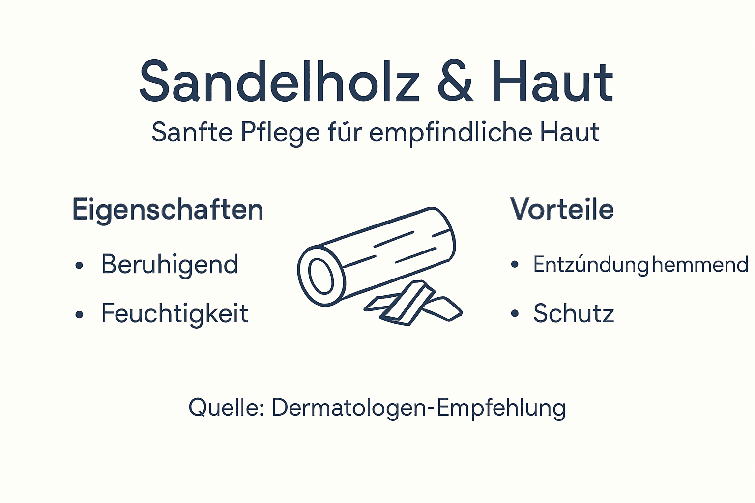 Infografik: Die wichtigsten Vorteile von Sandelholz für eine gesunde und gepflegte Haut