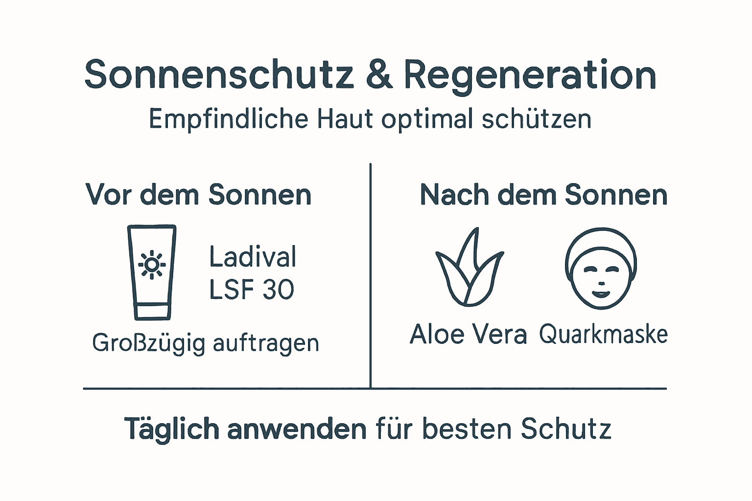 Infografik: So bleibt sensible Haut gesund – Tipps für Schutz und richtige Pflege