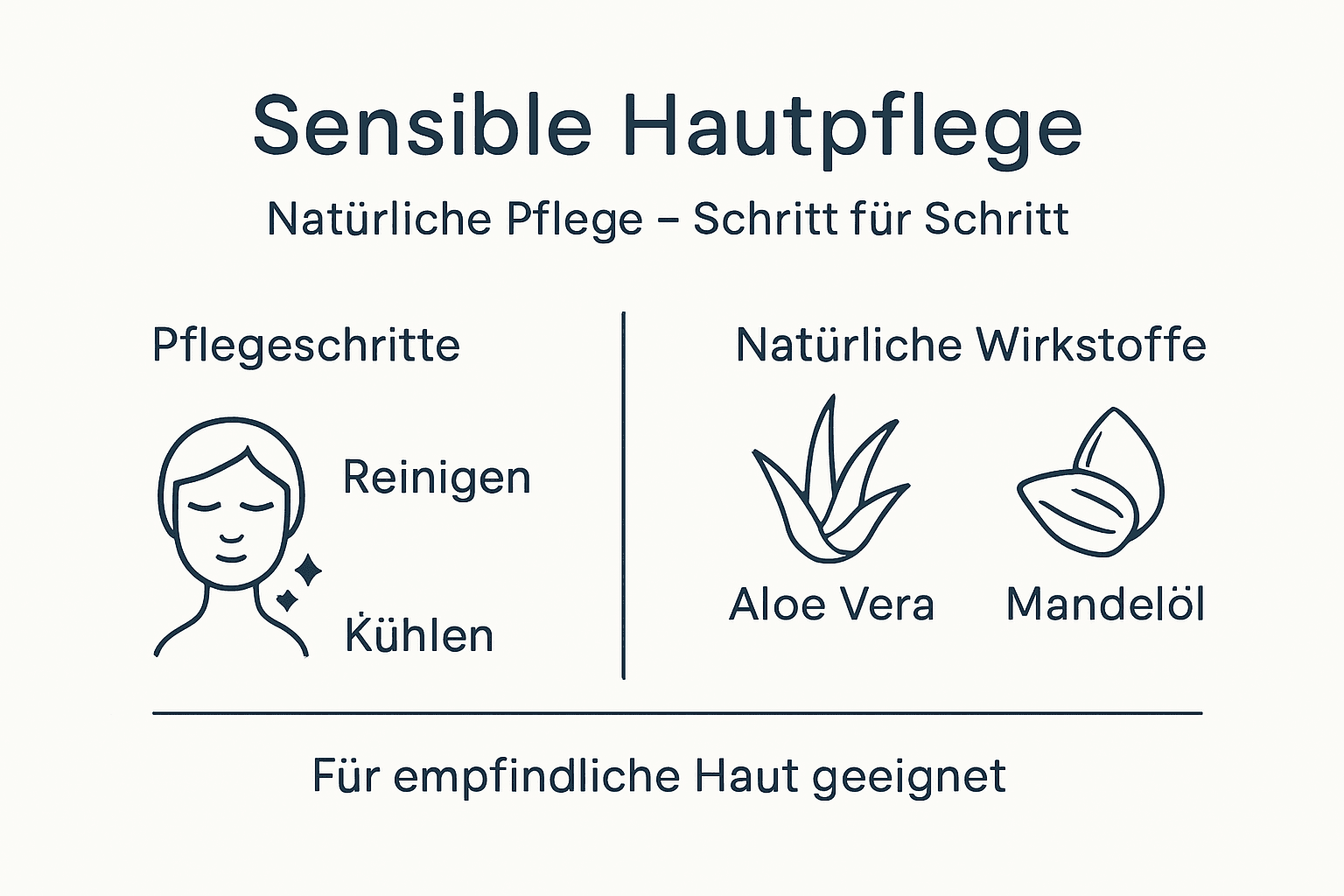 Schritt-für-Schritt-Anleitung: So pflegst du empfindliche Haut richtig – als anschauliche Infografik