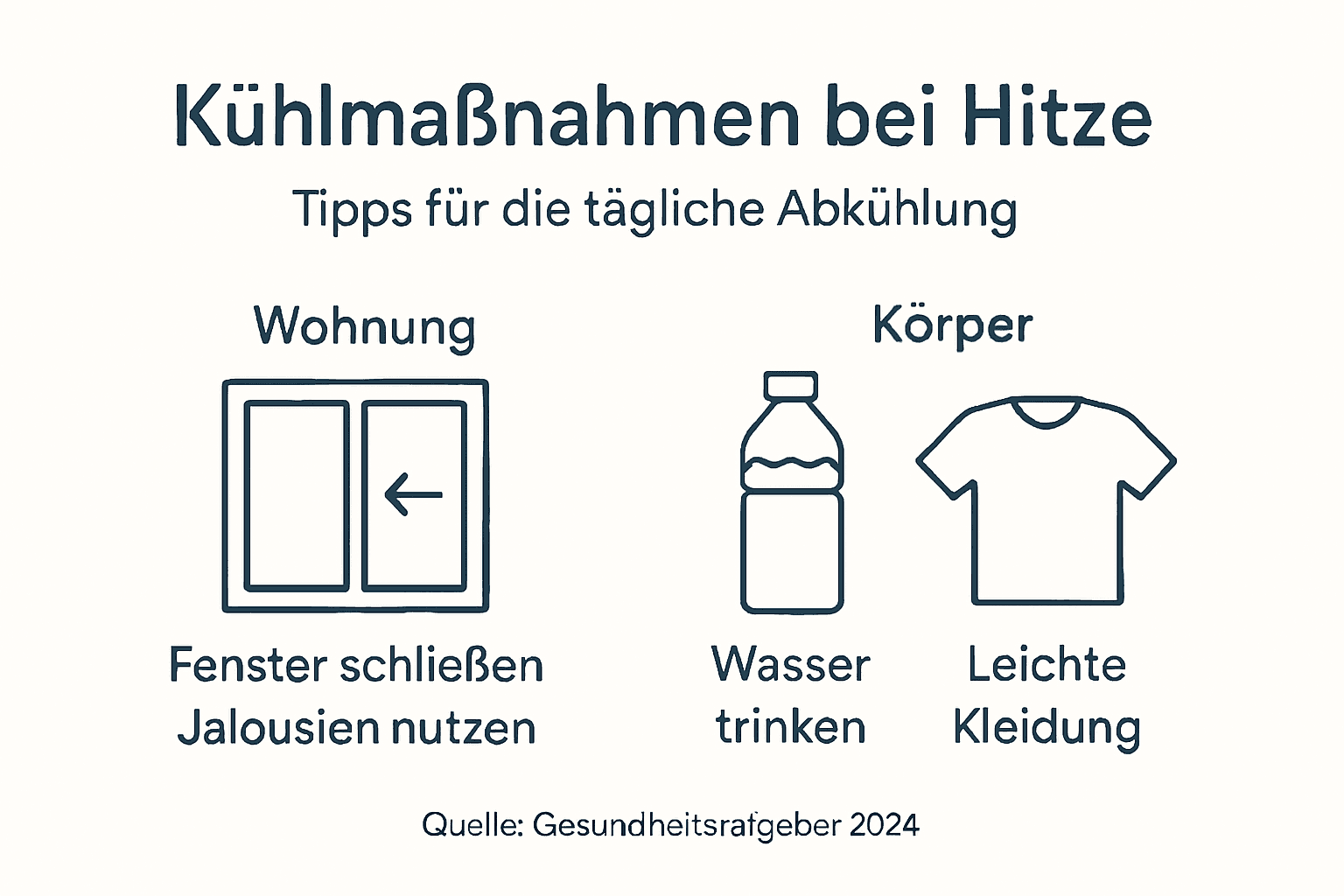 Infografik: Die besten Tipps zum Kühlen an heißen Tagen
