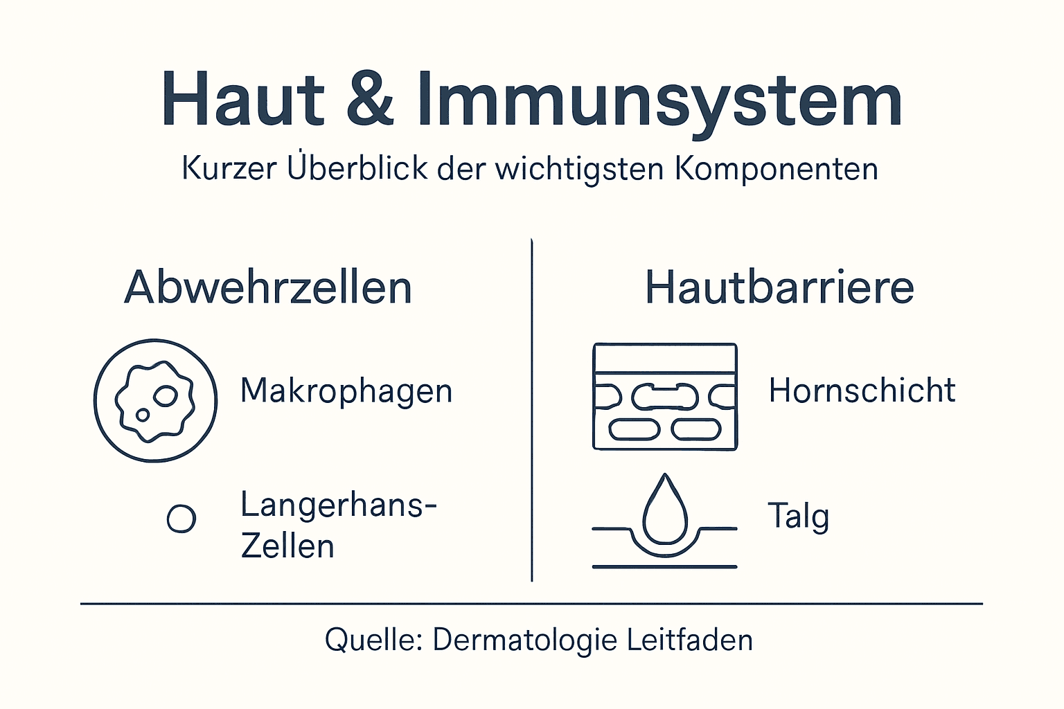 Grafische Übersicht: Wie unser Immunsystem in der Haut funktioniert