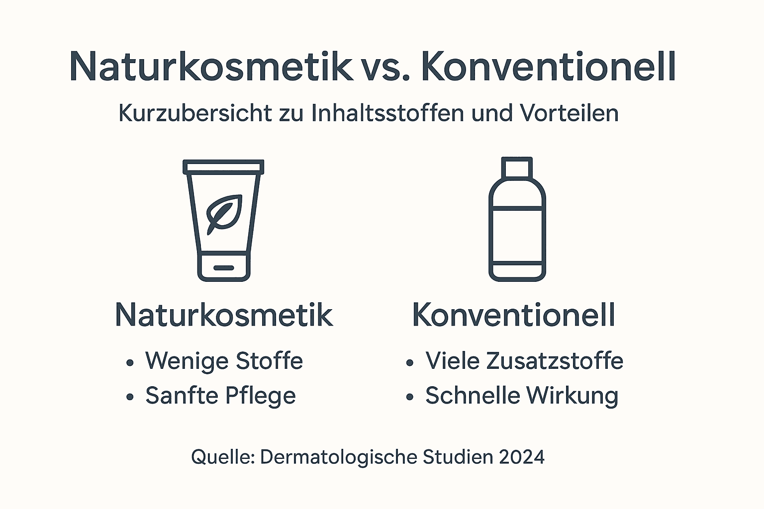 Vergleich: Naturkosmetik und herkömmliche Pflegeprodukte – eine Infografik